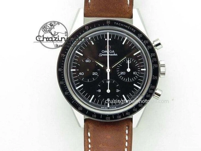 0219 Modern De Ville Date RG MKF 1:1 Best Edition White Textured Dial Roman Marker on Brown Leather Strap A 7752